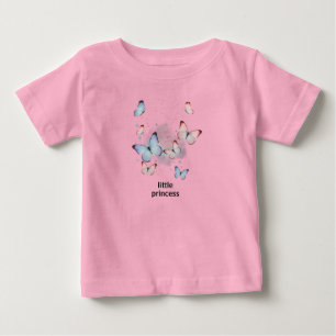 Camiseta Para Bebê Camiseta de Bebê Menina Borboleta Princesinha Fofa