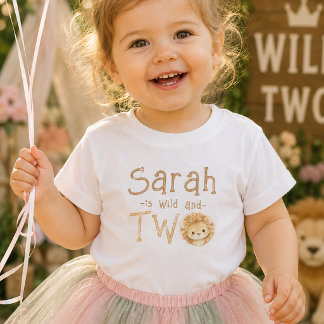 Camiseta Para Bebê Camiseta de Bebê Menina de 2 anos de idade Leão Se