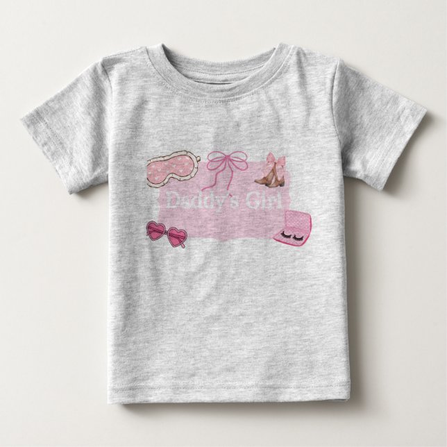 Camiseta Para Bebê Camiseta de Bebê Menina do Papai (Frente)