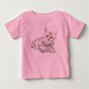 Camiseta Para Bebê Camiseta de Bebê Menina "Gatinho"