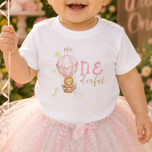 Camiseta Para Bebê Camiseta de Bebê Menina no Primeiro Aniversário On