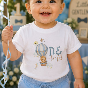 Camiseta Para Bebê Camiseta de Bebê Menino Primeiro Aniversário Onede