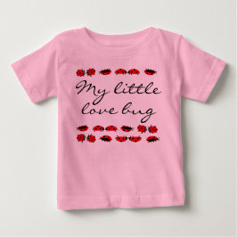 Camiseta Para Bebê Camiseta de bebê meu inseto de amor rosa