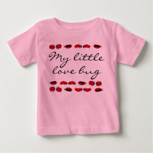 Camiseta Para Bebê Camiseta de bebê meu inseto de amor rosa