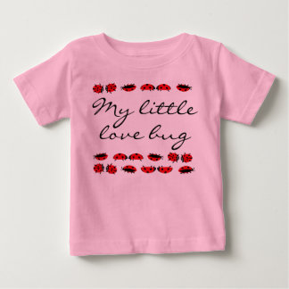 Camiseta Para Bebê Camiseta de bebê meu inseto de amor rosa