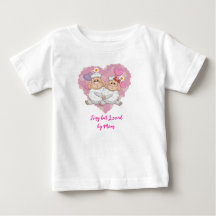 Camiseta de Bebê Minúsculo, mas Amado pela Mamãe