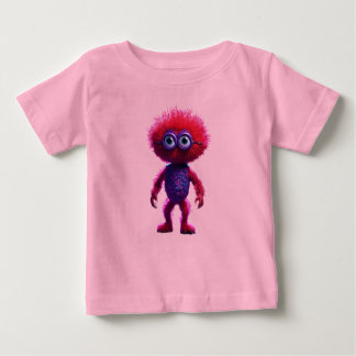 Camiseta Para Bebê "Camiseta de Bebê Monstro Vermelho"