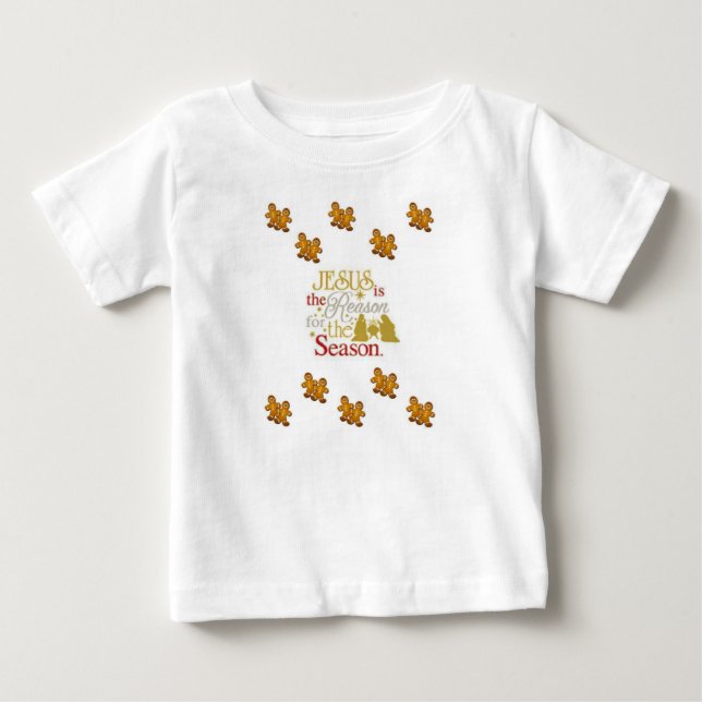 Camiseta Para Bebê Camiseta de Bebê Natal (Frente)