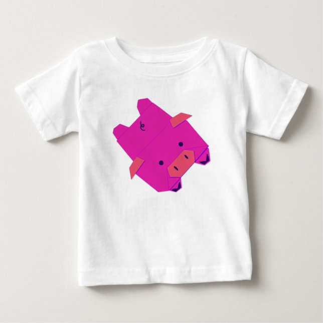 Camiseta Para Bebê Camiseta de bebê Origami (Frente)