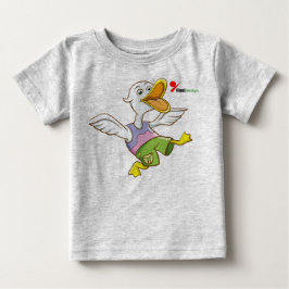 Camiseta Para Bebê Camiseta de Bebê Pato Adorável