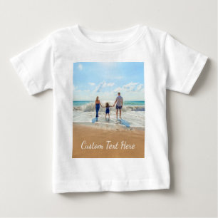 Camiseta Para Bebê Camiseta de Bebê Personalizada com Foto e Texto