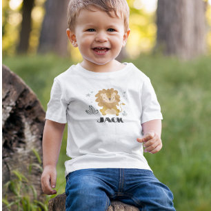 Camiseta Para Bebê Camiseta de bebê personalizada de leão 0-24