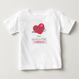 Camiseta Para Bebê Camiseta de Bebê Personalizável "Eu Amo Meu Papai 