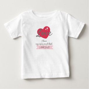 Camiseta Para Bebê Camiseta de Bebê Personalizável "Eu Amo Meu Papai