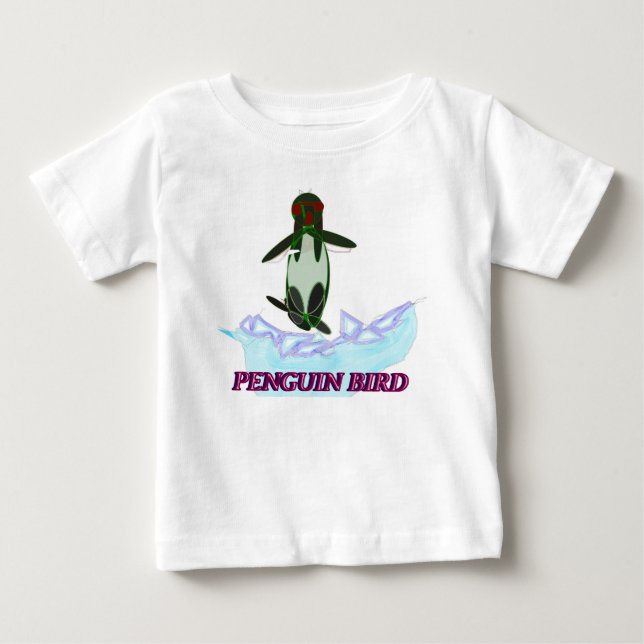 Camiseta Para Bebê Camiseta de Bebê Pinguim Fofo (Frente)