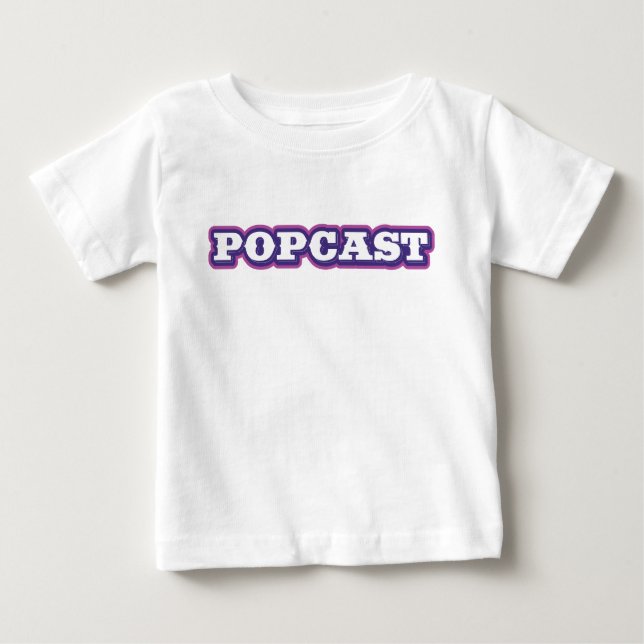 Camiseta Para Bebê Camiseta de bebê POPCAST (Frente)