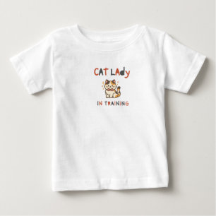 Camiseta Para Bebê Camiseta de Bebê "Senhora dos Gatos"