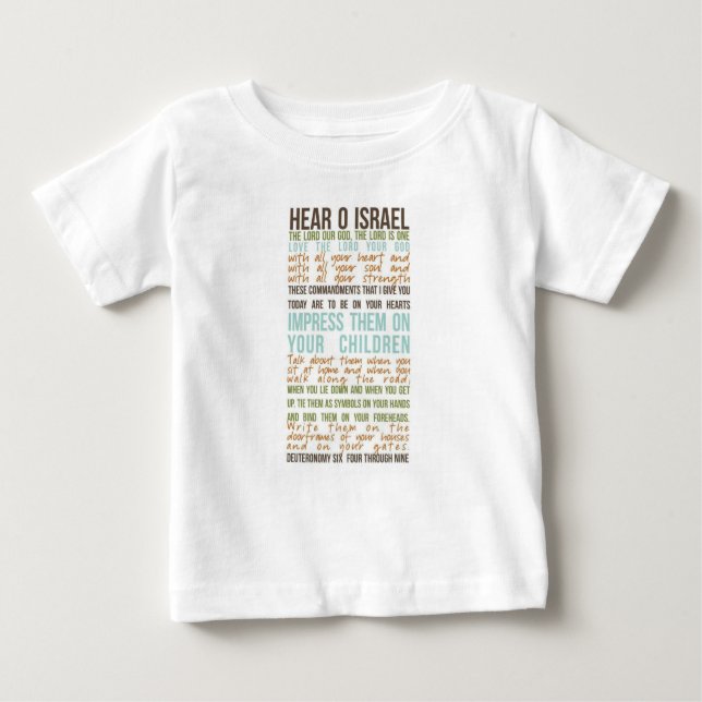 Camiseta Para Bebê Camiseta de bebê Shema (Frente)