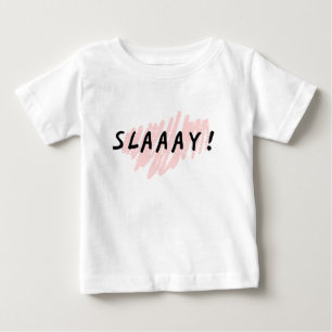 Camiseta Para Bebê Camiseta de Bebê “SLAY” Coração Costas