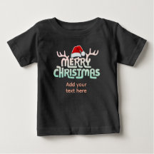 Camiseta de Bebê Toddler Natal Feio Personalizada