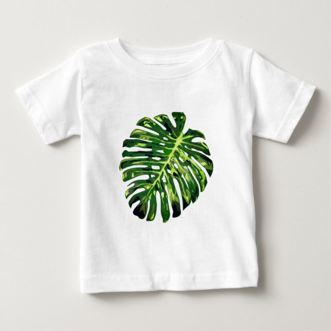 Camiseta Para Bebê Camiseta de Bebê Tropical Verde (Frente)