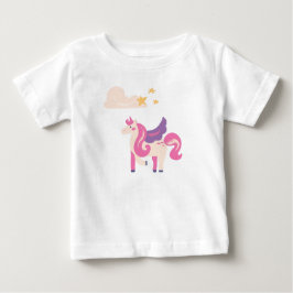 Camiseta Para Bebê Camiseta de Bebê Unicórnio Rosa Fofa