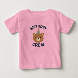 Camiseta Para Bebê Camiseta de bebê urso da turma de aniversário