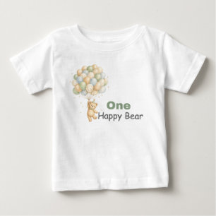 Camiseta Para Bebê Camiseta de Bebê Urso Feliz