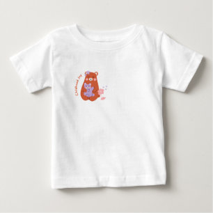 Camiseta Para Bebê Camiseta de Bebê Urso Fofo Alegria da Infância