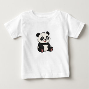 Camiseta Para Bebê Camiseta de Bebê Urso Panda de Desenho Animado Fof