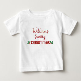 Camiseta Para Bebê Camiseta de bebê vermelha de Natal combinando com 
