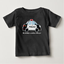 Camiseta De Carro Da Polícia - Bebê - Toddler - Cr