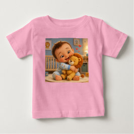 Camiseta Para Bebê Camiseta de desenho animado de bebê fofo e brinque