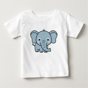 Camiseta Para Bebê Camiseta de Elefante Bebê Fofo