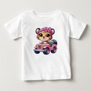 Camiseta Para Bebê 🐯💛Camiseta de Jersey Fina de Bebê Tigre Fofo 🐯�