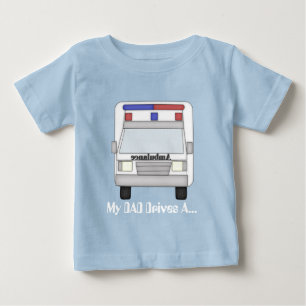 Camiseta Para Bebê Camiseta do bebê do pai ambulância