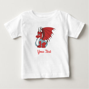 Camiseta Para Bebê Camiseta do Bebê Dragão Vermelho