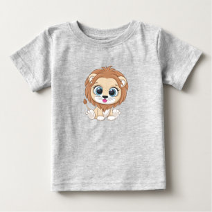 Camiseta Para Bebê Camiseta do Bebê Leão Fofo