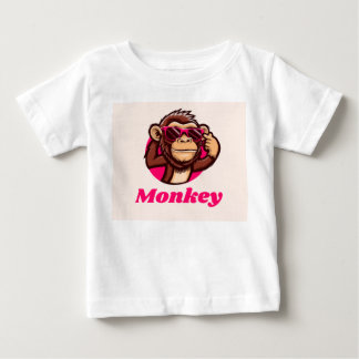 Camiseta Para Bebê camiseta do bebê macaco legal