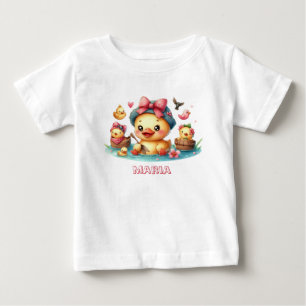 Camiseta Para Bebê Camiseta do bebê pato amarelo fofo