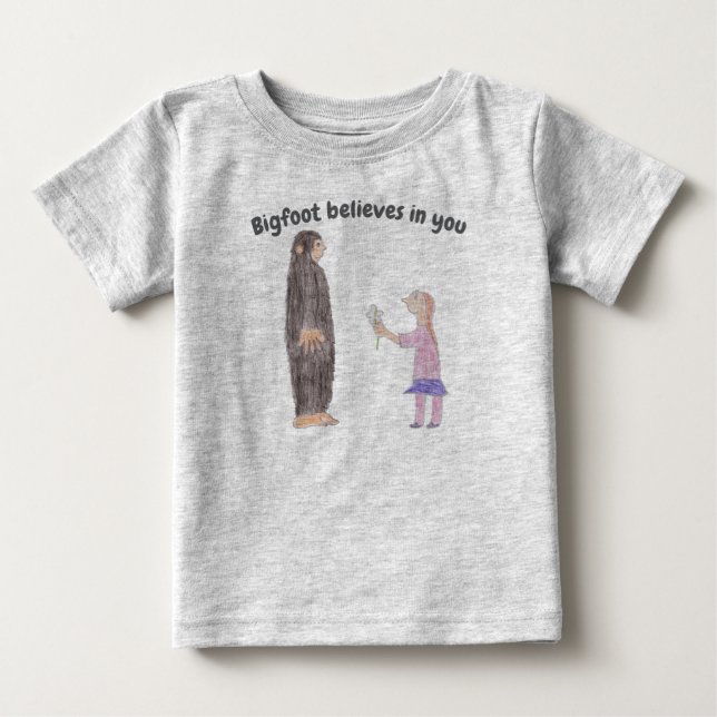 Camiseta Para Bebê Camiseta do Bebê Pé Grande (Frente)