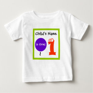 Camiseta Para Bebê Camiseta do primeiro aniversário, o bebê faz 1 ano