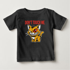 Camiseta Para Bebê Camiseta engraçada de bebê gato zangado não me toq