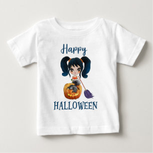 Camiseta Para Bebê Camiseta Feliz Halloween Menina Bebê Sereia camise