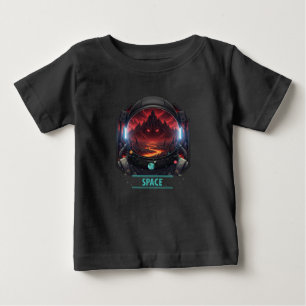 Camiseta Para Bebê Camiseta Gráfica do Bebê Astronauta Mistério do Es