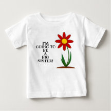 Camiseta Infantil Bebê Irmã Mais Velha Flor
