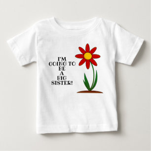 Camiseta Para Bebê Camiseta Infantil Bebê Irmã Mais Velha Flor