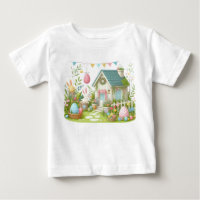 “Camiseta Infantil Coelho de Páscoa de Primavera”