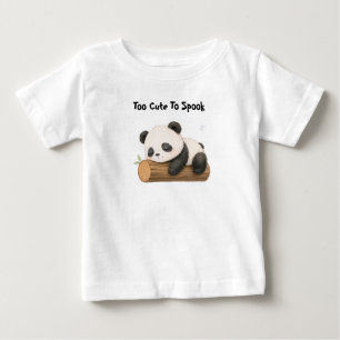 Camiseta Para Bebê Camiseta Infantil de Bebê Panda Adormecido em Tron