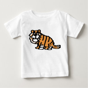 Camiseta Para Bebê Camiseta Infantil de Cartoon de Tigre Bebê Desenha